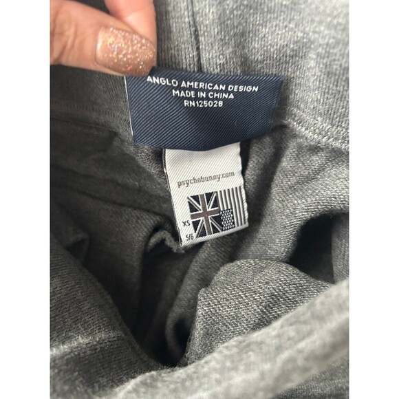 Psycho Bunny Kids Jogger Sweat Pants Bunny Skull Logo Size XS 5/6 Kids Grey - Picture 4 of 10